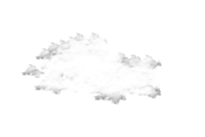 A realistic cloud floating on a transparent background. White Cloud PNG on transparent background for the template or other manipulation. Storm and sky concept with realistic cloud.