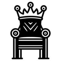 Throne icon vector glyph royal style furniture