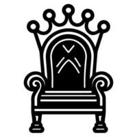 Throne icon vector glyph royal style furniture