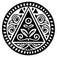 Polynesian elements, icon, glyph, vector, isolate, silhouette, totem, tattoo vector