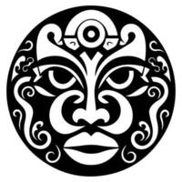 Polynesian elements, icon, glyph, vector, isolate, silhouette, totem, tattoo vector