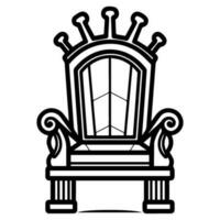 Throne icon vector glyph royal style furniture