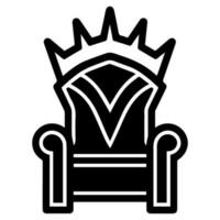 Throne icon vector glyph royal style furniture