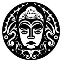 Polynesian elements, icon, glyph, vector, isolate, silhouette, totem, tattoo vector