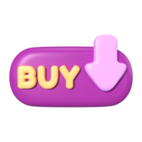 Buy Button 3D Illustration Icon png