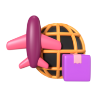 World Delivery 3D Illustration Icon png