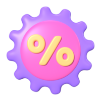 Discount Star 3D Illustration Icon png