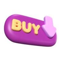 kopen knop 3d illustratie icoon png