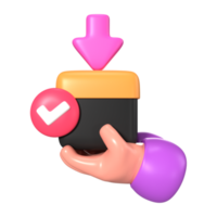 Package Received 3D Illustration Icon png