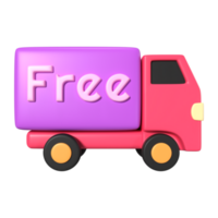 Free Delivery 3D Illustration Icon png