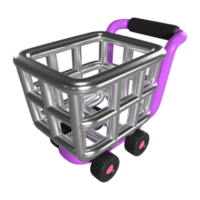 vide achats Chariot 3d illustration icône png