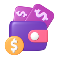 mi billetera 3d ilustración icono png