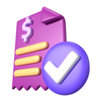 Invoices 3D Illustration Icon png