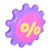 Discount Star 3D Illustration Icon png