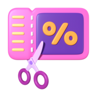 Coupon 3D Illustration Icon png