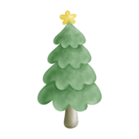 christmas tree watercolor style png