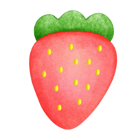 fraise sucré fruit plat style, fraise icône png