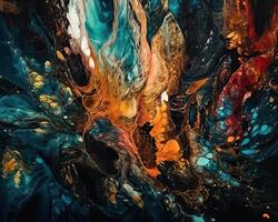 Natural luxury abstract fluid art painting in alcohol ink technique. Abstract background. photo