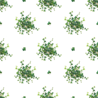 Watercolour seamless pattern with green branch and leaves ivy png