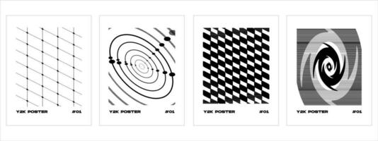 conjunto de concepto bahaus póster, cubrir, tarjeta con resumen Arte. suizo diseño modelo. vector ilustración
