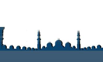 islamic background with mosque and copy space for text. Vector illustration