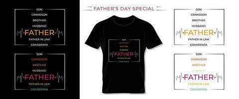 Fathers day special t shirt design. vector