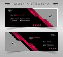 Corporate email signature template design. vector