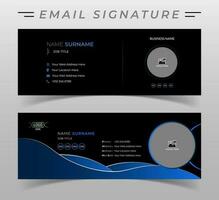 Corporate email signature template design. vector