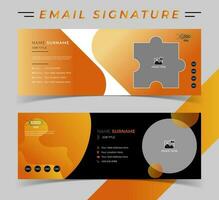 Corporate email signature template design. vector