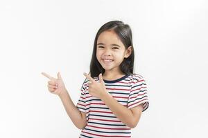 little girl on white background photo