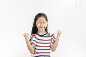 little girl on white background photo