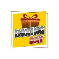 Boxing Day. Holiday concept. Template for background, banner, card, poster with text inscription. Vector EPS10 illustration