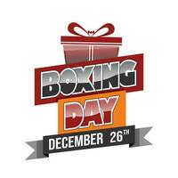 Boxing Day. Holiday concept. Template for background, banner, card, poster with text inscription. Vector EPS10 illustration