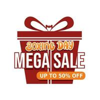 Boxing day sale shopping concept. Template for background, banner, card, poster with text inscription vector