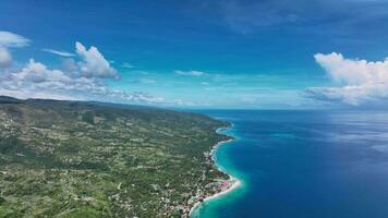 Panorama Of The Colorful Island Of Cebu From Above, Philippines Aerial video