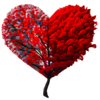 rood geven boom, rood, liefde, rood liefde PNG ai generatief