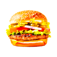 frango hamburguer png ai generativo