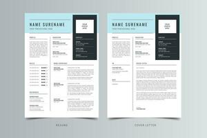 Resume Template, Professional Modern Resume Template, CV Template vector