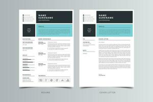 Resume Template, Professional Modern Resume Template, CV Template vector