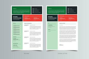 Resume Template, Professional Modern Resume Template, CV Template vector