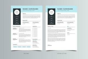 Resume Template, Professional Modern Resume Template, CV Template vector