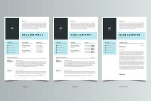 Resume Template, Professional Modern Resume Template, CV Template vector