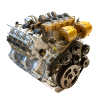 v6 Motor auf transparent Hintergrund 3d Rendern Illustration png ai generatve