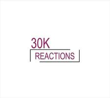 30k reaction Medium Violet Red ND black Vector Icon illustrator