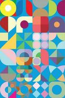 premium pattern of colorful shapes vector