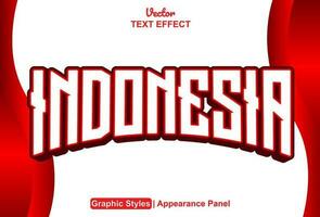 indonesian text effect with graphic style and editable. vector