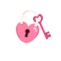 heart lock with a key png