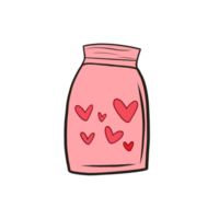 jar with hearts art illustration png