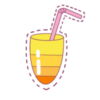 glass of juice art illustration png