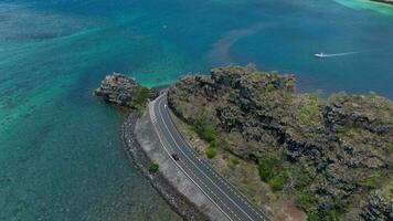 Baie du Deckel Maconde Aussicht Punkt, Mauritius Sehenswürdigkeiten, Antenne Aussicht video